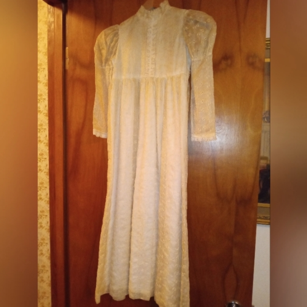 Vintage Antique Handmade Eyelet Child's Dress